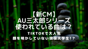 【最新曲】au三太郎の新CMで流れている曲は？TikTokで大人気の顔を明かしていない現役大学生!